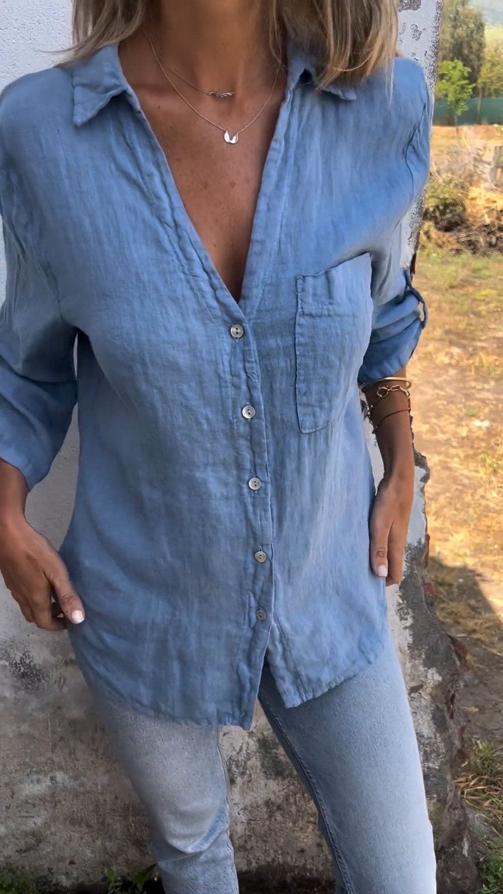 Kaleide™ - Elegant bluse i hør