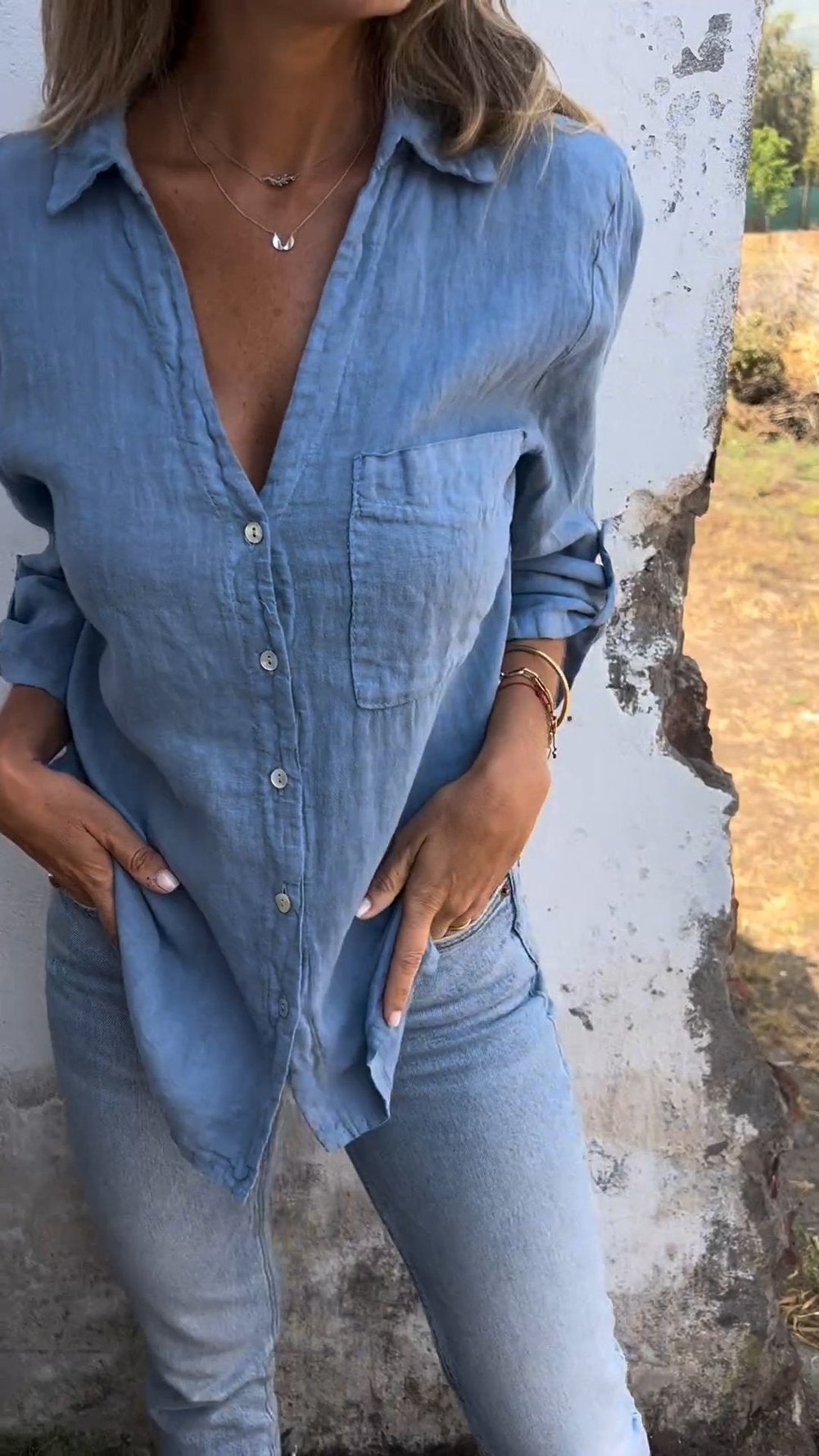 Kaleide™ - Elegant bluse i hør