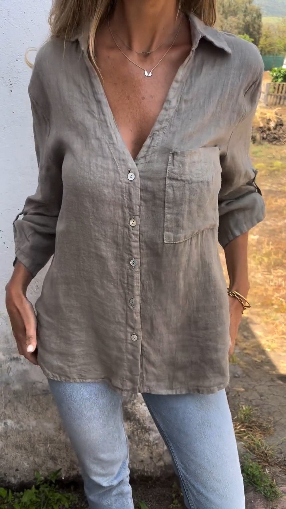 Kaleide™ - Elegant bluse i hør
