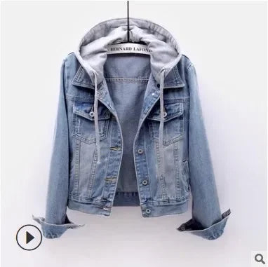 Jakke i denim til kvinder
