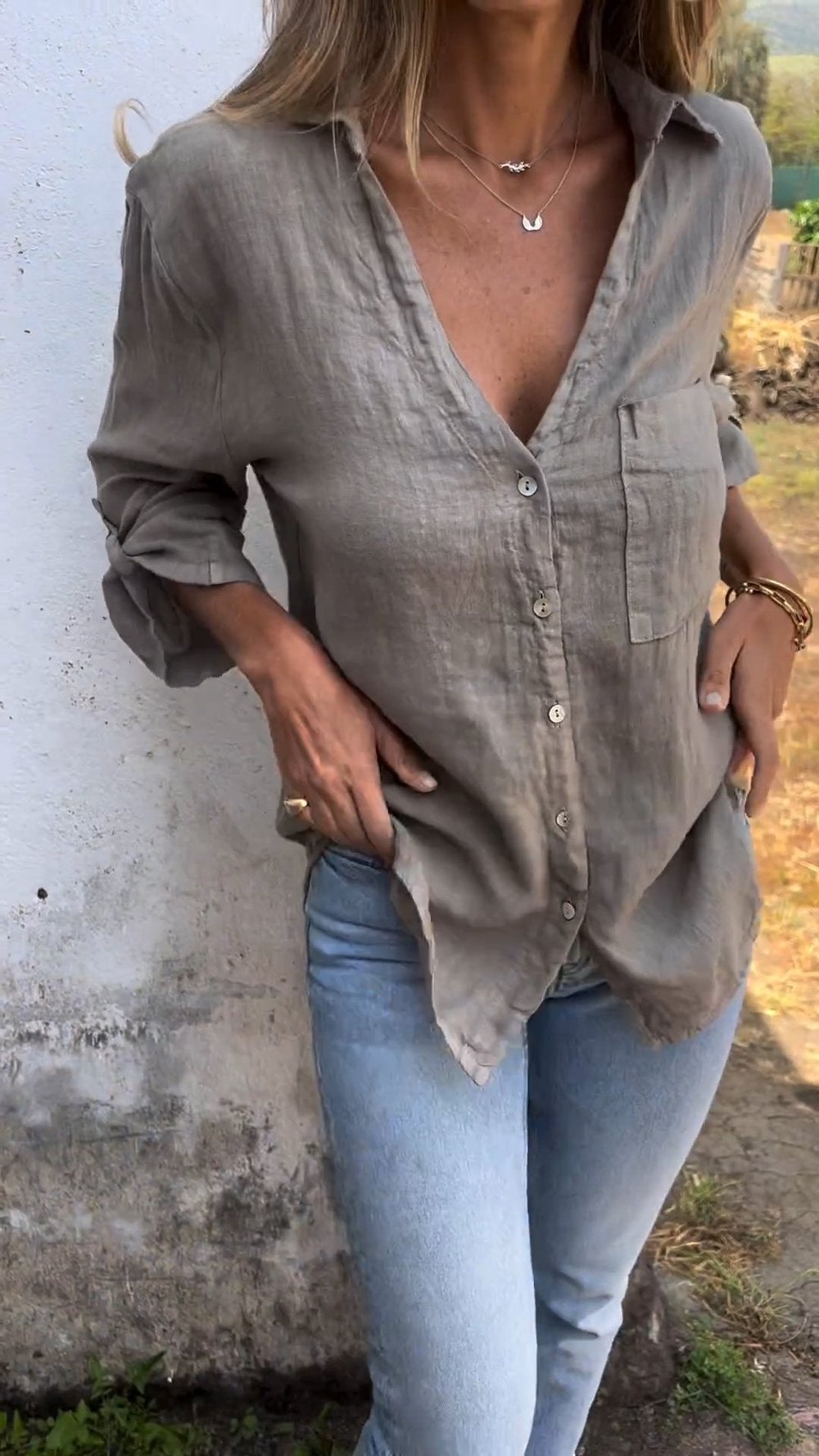 Kaleide™ - Elegant bluse i hør