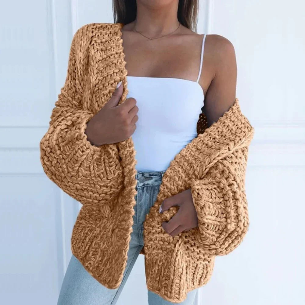 Eleanor - Løs cardigan i grov strik