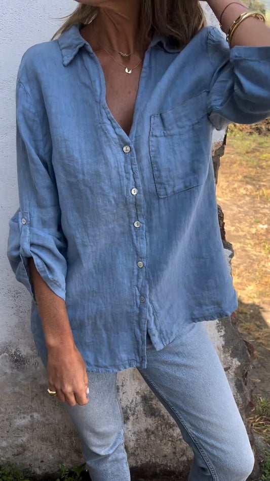 Kaleide™ - Elegant bluse i hør