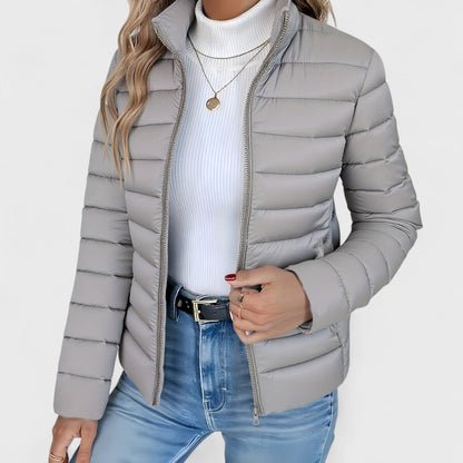 Philipa™ | Elegant lang jakke med høj krave