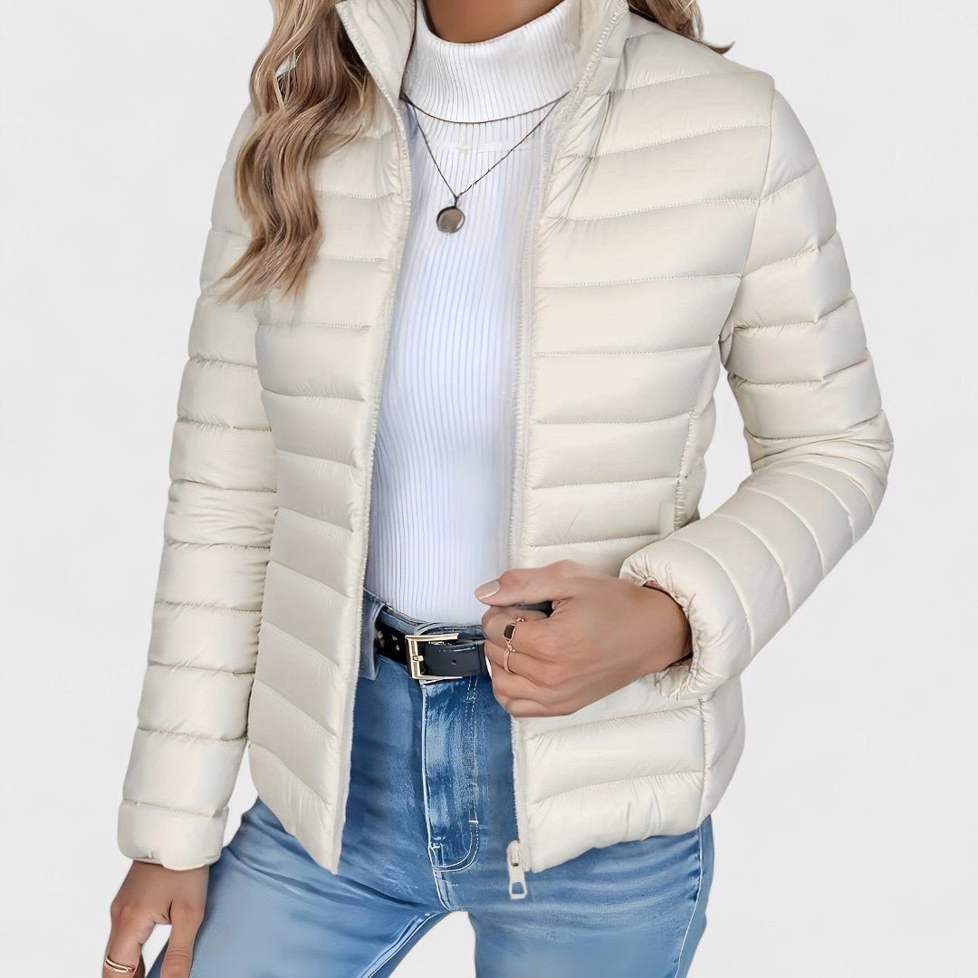 Philipa™ | Elegant lang jakke med høj krave