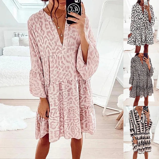 Kaleide™ – Elegant kjole med leopardmønster